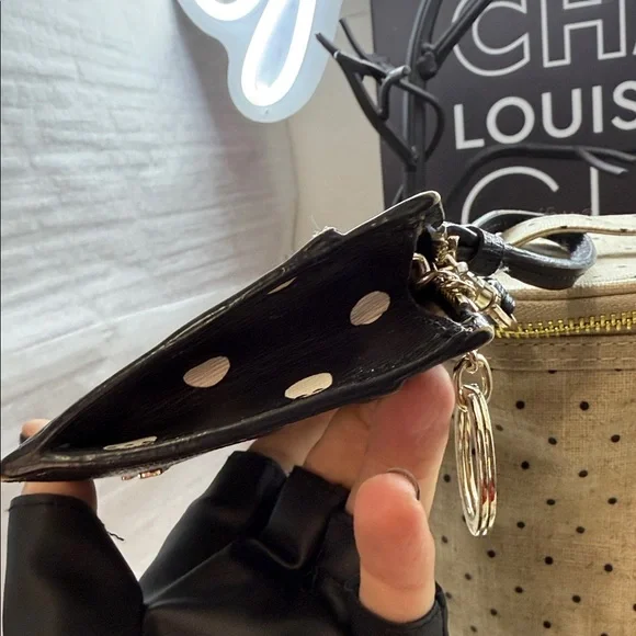 Kate Spade Black and Cream Dot Cosmetic Bag Duo - Picture 7 of 16